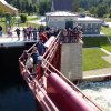 zwiedzajcy luz rudziniec czekaj na wpynicie barki do komory luzy